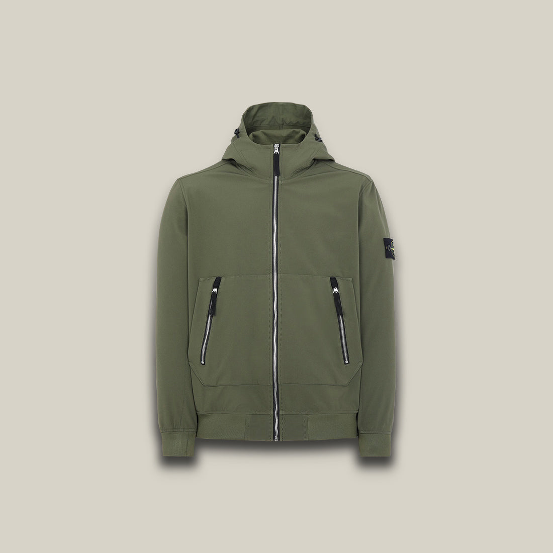 Stone island soft deals shell jacket khaki