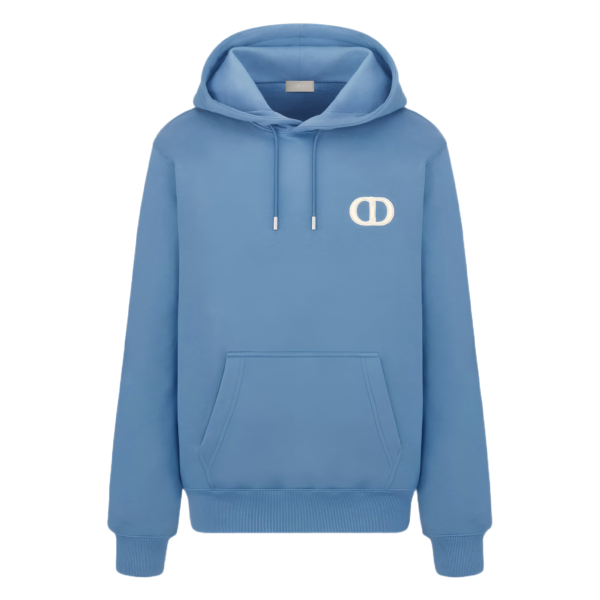 Dior - CD Icon Hooded Sweatshirt Blue Cotton Fleece