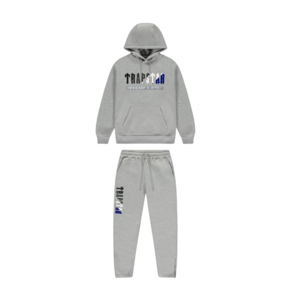 Trapstar Chenille Decoded 2.0 Hooded Tracksuit - Grey/Blue