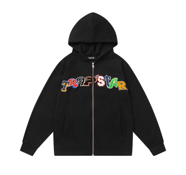 Trapstar Wildcard Chenille Hooded Tracksuit - Black - Image 3