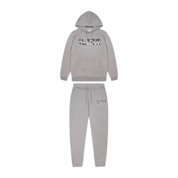 Trapstar Chenille Decoded Hooded Tracksuit - Grey Camo