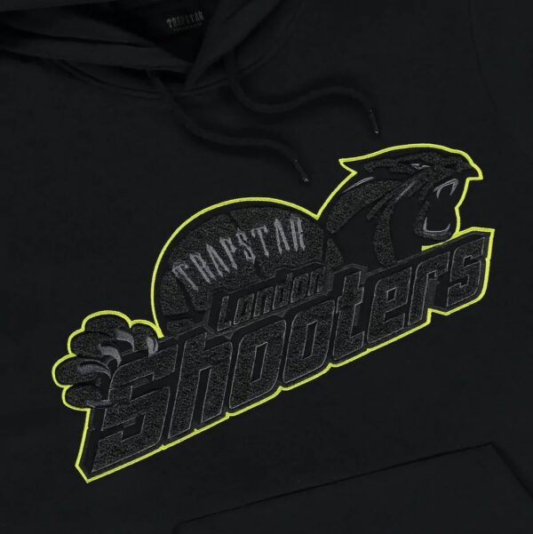 Trapstar Shooters Hooded Tracksuit - Black/Lime - Image 3